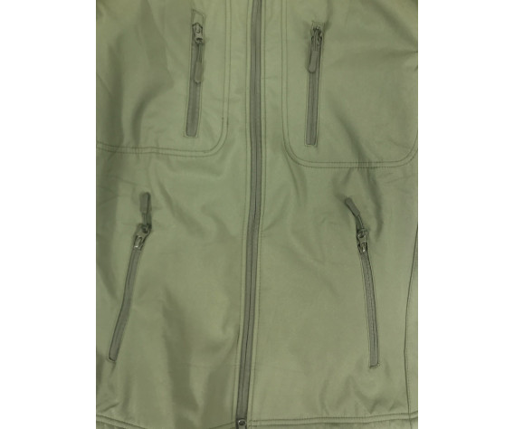 Куртка ESDY Soft Shell с флисом 4 кармана, олива