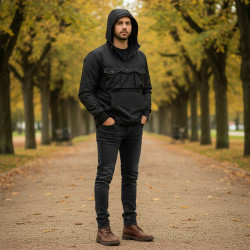 Фото: “Анорак Soft Shell с флисом 3 кармана черный”, купить в интернет магазине