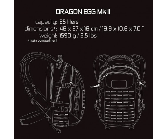 Фото: “Рюкзак Direct Action DRAGON EGG MkII BACKPACK BLACK 25л”, купить в интернет магазине