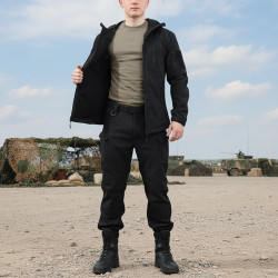 Фото: “Костюм Soft Shell ESDY на флисе, черный (4 кармана)”, купить в интернет магазине