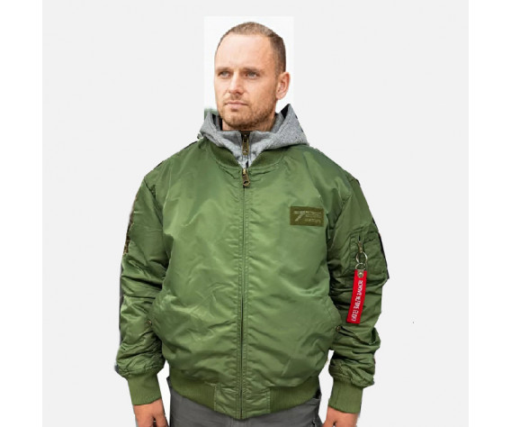 Фото: “Бомбер AIR FORCE 726 OLIVA капюшон демисезон”, купить в интернет магазине