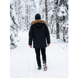 Фото: “Куртка HUSKY DENALI BLACK/ORANGE Classic Нат.Мех”