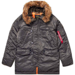 Фото: “Куртка Аляска ALPHA N-3B SLIM FIT REPLICA GREY/ORANGE”