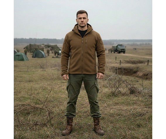 Фото: “Флисовая кофта ALPHA HOODIE С капюшоном coyote”, купить в интернет магазине