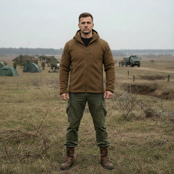 Фото: “Флисовая кофта ALPHA HOODIE С капюшоном coyote”, купить в интернет магазине