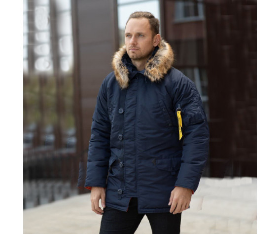Фото: “Зимняя мужская куртка аляска N-3B, синий”, купить в интернет магазине
