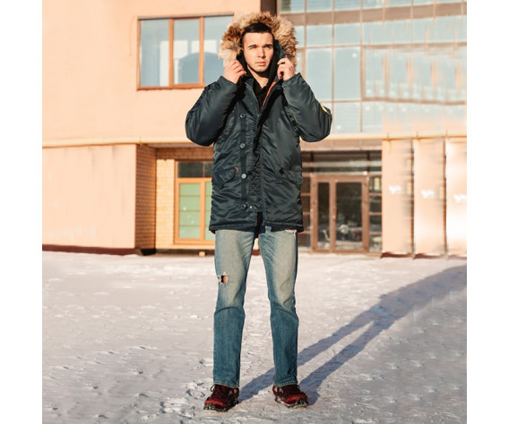 Фото: “Зимняя мужская куртка аляска N-3B, Navy”, купить в интернет магазине