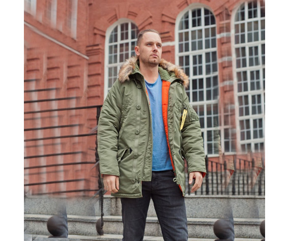 Фото: “Зимняя мужская куртка аляска N-3B, sage_green”, купить в интернет магазине