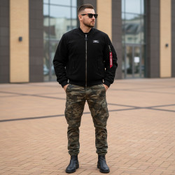 Фото: “Куртка Бомбер ALPHA INDUSTRIES черный демисезон”, купить в интернет магазине