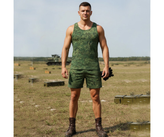 Фото: “Комплект майка/трусы цвет Зеленый пиксель”, купить в интернет магазине