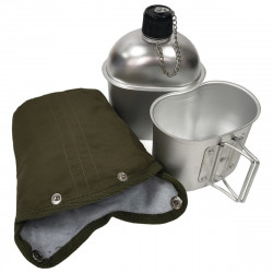 Фото: “Походный армейский набор фляга+котелок в чехле - Фляга объемом 1000 мл. + котелок 600 мл”