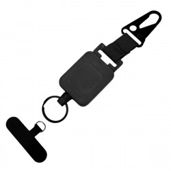 Фото: “Ретрактор с карабином для телефона многофункциональный (Черный)”, купить в интернет магазине