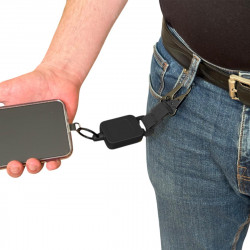 Фото: “Ретрактор с карабином для телефона многофункциональный (Черный)”