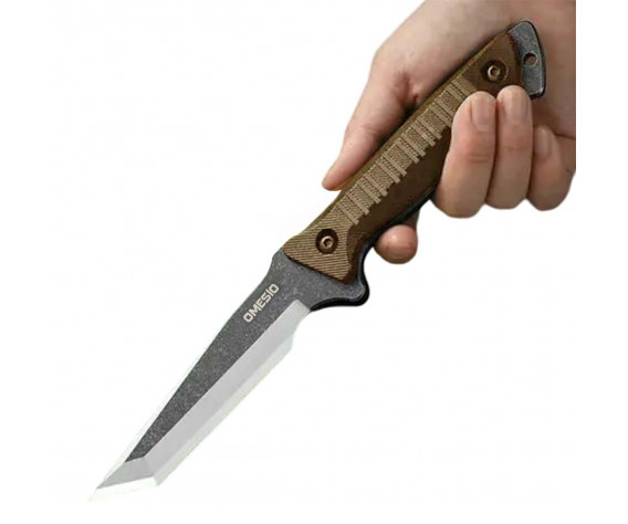 Фото: “Нож тактического назначения Omesio Tanto (клинок 110 мм, рукоять песок)”, купить в интернет магазине