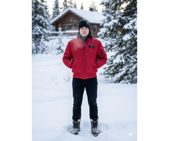 Фото: “Куртка MA-1 HOODED RED/RED L”, купить в интернет магазине