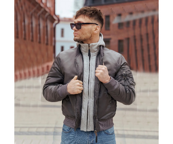 Фото: “Куртка бомбер D-tec SP-04 Grey | Army Stroll”, купить в интернет магазине