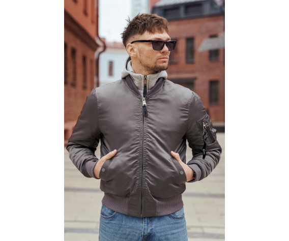 Фото: “Куртка бомбер D-tec SP-04 Grey | Army Stroll”, купить в интернет магазине