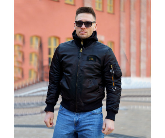 Фото: “Куртка бомбер D-tec SP-04 Black | Army Stroll”, купить в интернет магазине