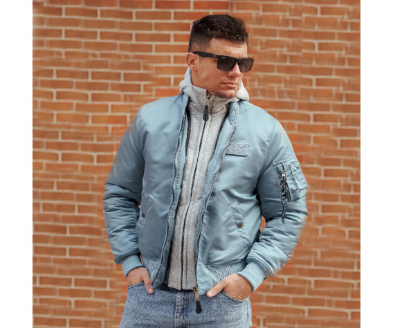 Фото: “Куртка бомбер D-tec SP-04 светло-синий | Army Stroll”, купить в интернет магазине