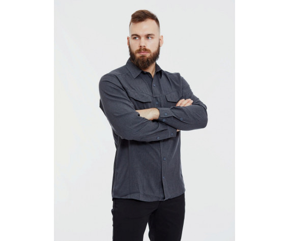Фото: “Рубашка DEFENDER MK2 GENTLEMAN Helikon, цвет Melange Black/Grey”, купить в интернет магазине