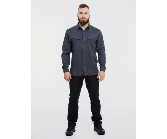 Фото: “Рубашка DEFENDER MK2 GENTLEMAN Helikon, цвет Melange Black/Grey”, купить в интернет магазине