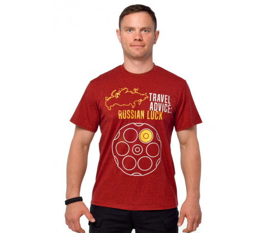 Фото: “Футболка Travel Advice: Russian Luck Helikon, цвет Red/Black Melange”, купить в интернет магазине