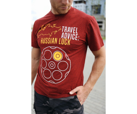 Фото: “Футболка Travel Advice: Russian Luck Helikon, цвет Red/Black Melange”, купить в интернет магазине
