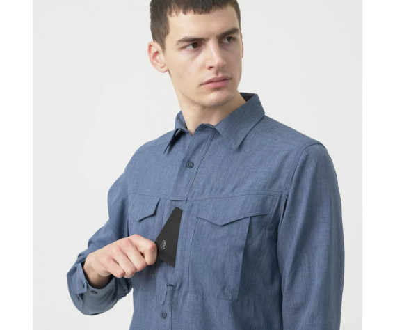 Фото: “Рубашка DEFENDER MK2 GENTLEMAN Helikon, цвет Melange Blue”, купить в интернет магазине