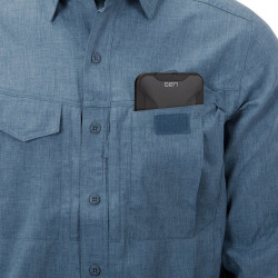 Фото: “Рубашка DEFENDER MK2 GENTLEMAN Helikon, цвет Melange Blue”
