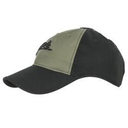 Фото: “Бейсболка Logo Helikon, цвет Black/Olive Green B”, купить в интернет магазине