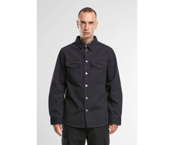Фото: “Рубашка Heavy Twill Brandit, цвет Black”, купить в интернет магазине