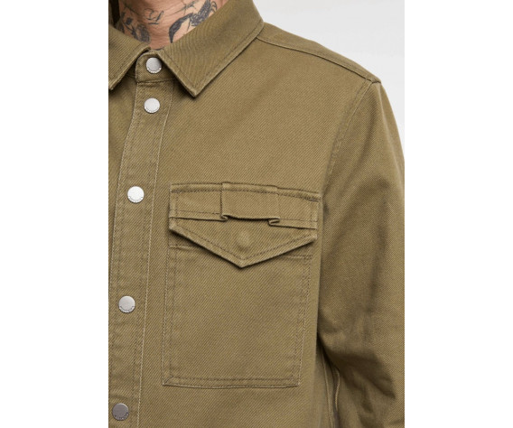 Фото: “Рубашка Heavy Twill Brandit, цвет Olive”, купить в интернет магазине