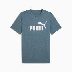 Фото: “Футболка M Ess No.1 Logo Heather Puma, цвет Green Terrain”