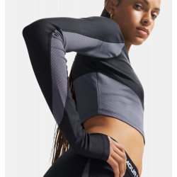 Превью товара: “Лонгслив W HG Rib 1/4 Zip Under Armour, цвет Black”, купить в интернет магазине