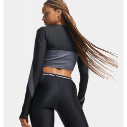 Превью товара: “Лонгслив W HG Rib 1/4 Zip Under Armour, цвет Black”, купить в интернет магазине