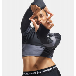 Превью товара: “Лонгслив W HG Rib 1/4 Zip Under Armour, цвет Black”, купить в интернет магазине