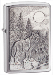 Фото: “Зажигалка Zippo Timberwolves, Brushed Chrome, цвет серебристый”, купить в интернет магазине