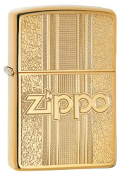 Фото: “Зажигалка Zippo Classic, High Polish Brass, цвет золотистый”, купить в интернет магазине