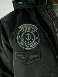 Превью товара: “Бомбер мужской Gremlin (MA-1) со съёмным капюшоном и патчем Foersverd чёрный FS-JUP-300-BL”, купить в интернет магазине