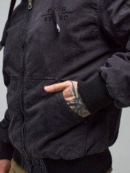 Превью товара: “Бомбер мужской хлопковый Adler-2 с капюшоном Foersverd антрацит FS-BJ-10-O-1”, купить в интернет магазине