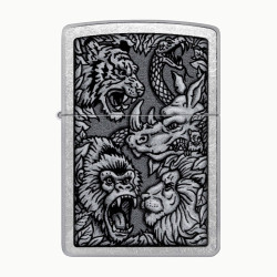 Превью товара: “Зажигалка Zippo Jungle, Street Chrome, цвет серебристый”, купить в интернет магазине