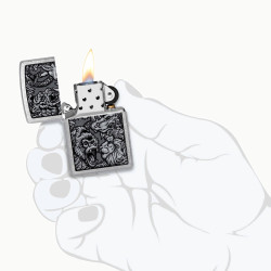 Превью товара: “Зажигалка Zippo Jungle, Street Chrome, цвет серебристый”, купить в интернет магазине