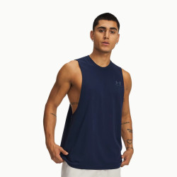 Фото: “Майка M Left Chest Cut Off Under Armour, цвет Academy/Downpour Grey”, купить в интернет магазине