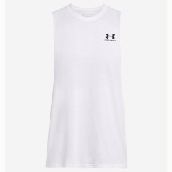 Превью товара: “Майка M Left Chest Cut Off Under Armour, цвет White”, купить в интернет магазине