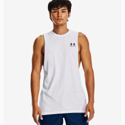 Превью товара: “Майка M Left Chest Cut Off Under Armour, цвет White”, купить в интернет магазине