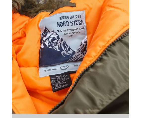 Куртка мужская Nord Storm N-3B (Tight Husky) capers/orange
