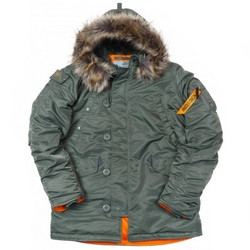 Фото: Куртка n3b tight husky sage green /orange - 