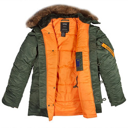 Куртка Аляска N3B Tight Husky sage green / orange