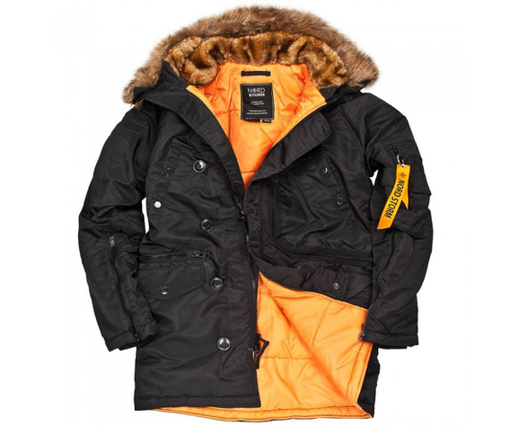 Куртка n3b tight sitka black/orange