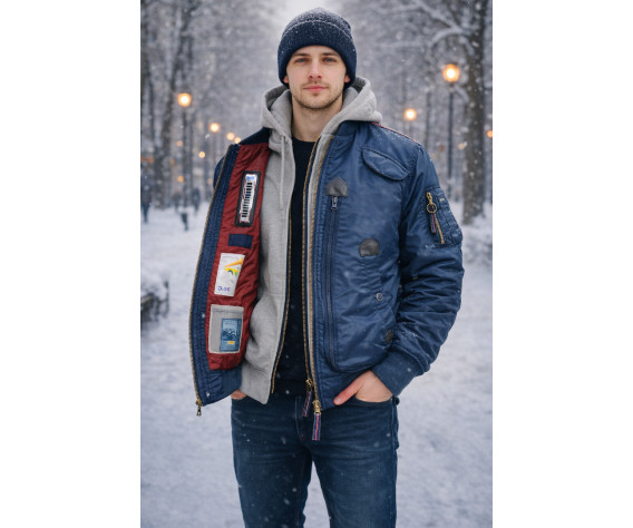 Фото: “Куртка бомбер Intruder Nord Denali Blue/Red”, купить в интернет магазине